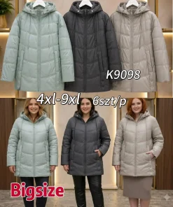 Kurtki damskie,Size 4-9xl,paczka 6szt, 1 kolor