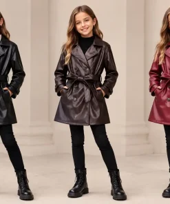 Kurtki Skórzane DZIECIĘCA ,size 4-14lat,paczka 6szt, 1 kolor