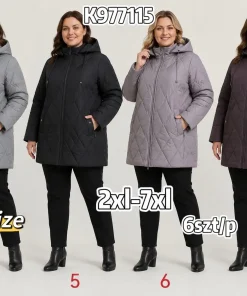 Kurtki damskie,Size 2xl-7xl,paczka 6szt, 1 kolor