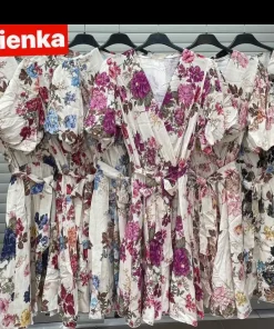 Sukienki Damskie WŁOSKA,Size uni,paczka 6szt, mix kolor