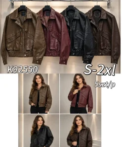 Kurtki skórzane Damskie ,size s-2xl,paczka 5szt,1kolor