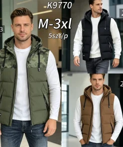 Kamizelki MĘSKA ,size m-3xl,Paczka 5szt ,1kolor