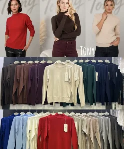 Swetry Damskie WŁOSKA,Size uni,paczka 6szt, mix kolor