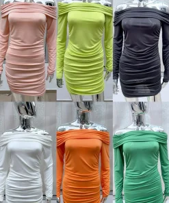 Sukienki Damskie WŁOSKA,Size uni,paczka 6szt, mix kolo