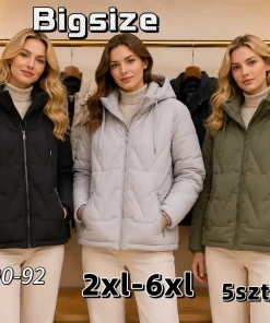 Kurtki damskie,Size 2xl-6xl,paczka 5szt, 1 kolor