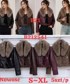 Kurtki skórzane damskie ,size s-xl, Paczka 5szt ,1kolor