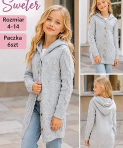 Swetry DZIECIĘCA,size 4-14lat,Paczka 6szt ,1kolor
