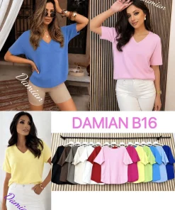 Swetry damskie WŁOSKA,Size uni ,paczka 6 szt mix kolor