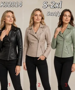 Kurtki skórzane damskie,Size s-2xl,paczka 5szt, 1 kolor