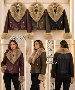 Kurtki skórzane Damskie ,size s-l,paczka 6szt,1kolor