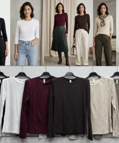 Bluzki Damskie WŁOSKA,Size uni,paczka 6szt, mix kolor