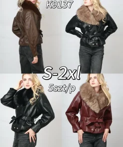 Kurtki skórzane Damskie ,size s-2xl,paczka 5szt,1kolor