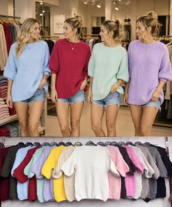 Swetry Damskie WŁOSKA,Size uni,paczka 6szt, mix kolor