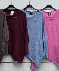 Bluzki Damskie WŁOSKA,Size uni,paczka 6szt, mix kolor