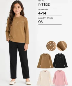Bluzy DZIECIĘCA,size 4-14lat,paczka 12szt, mix kolor