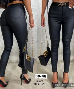 Spodnie skórzane Damskie,Size 38-48,paczka 10szt, 1 kolor