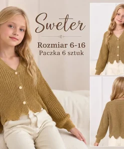 Swetry DZIECIĘCA,size 6-16lat,Paczka 6szt,1kolor