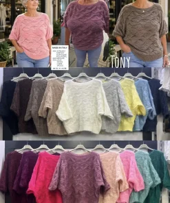 Swetry Damskie WŁOSKA,Size uni,paczka 6szt, mix kolor