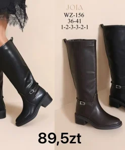 Buty Kozaki Damskie (36-41, 12par) 1 kolor