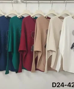Swetry damskie ,size uni,Paczka 10szt, mix kolor
