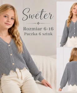 Swetry DZIECIĘCA,size 6-16lat,Paczka 6szt,1kolor