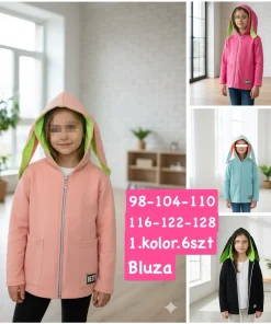 Bluzy DZIECIĘCA,Size 98-128,paczka 6szt, 1 kolor