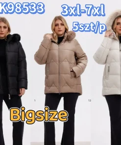 Kurtki Damskie,size 3-7xl,Paczka 5szt ,1kolor