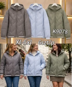Kurtki damskie,Size xl-6xl,paczka 6szt, 1 kolor