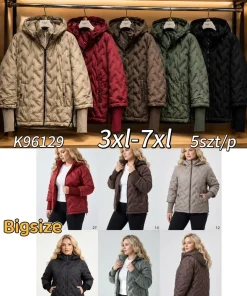 Kurtki Damskie ,size 3-7xl,paczka 5szt ,1kolor