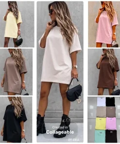 Tuniki Damskie,size uni,paczka 6szt ,mix kolor