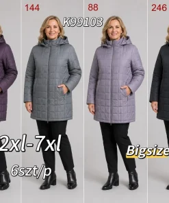 Kurtki Damskie,size 2-7xl,Paczka 6szt ,1kolor