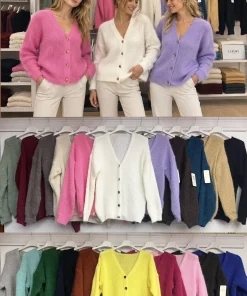 Swetry Damskie WŁOSKA,Size uni,paczka 6szt, mix kolor