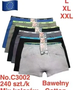 Bokserki MĘSKIE,Size m-2xl,paczka 24szt, mix kolor