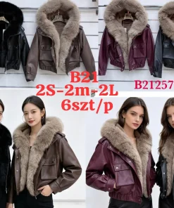Kurtki skórzane DAMSKA,size s-l,paczka 6szt, 1kolor