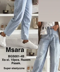 Jeansy Damskie,size xs-xl,paczka 10szt, 1 kolor