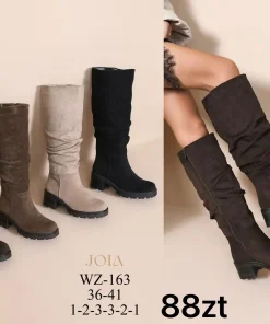 Buty Kozaki Damskie (36-41, 12par) 1 kolor