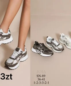 Buty Sportowe Damskie (36-41, 12par) 1 kolor