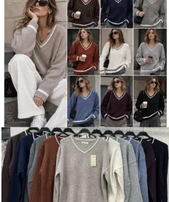 Swetry Damskie,size uni,Paczka 12szt,mix kolor