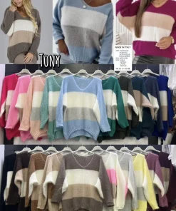 Swetry Damskie WŁOSKA,Size uni,paczka 6szt, mix kolor