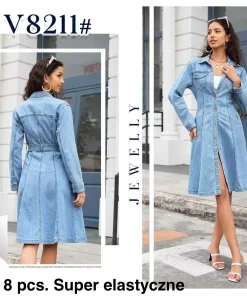Sukienki Damskie,size s-xl,paczka 8szt, 1 kolor
