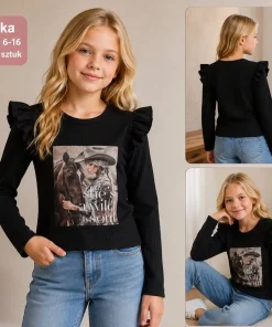 Bluzy DZIECIĘCA,size 6-16lat,Paczka 6szt ,1kolor