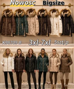 Kurtki damskie,Size 3-7xl,paczka 5szt, 1 kolor