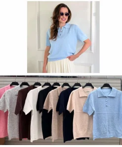 Bluzki Damskie WŁOSKA,Size uni,paczka 6szt, mix kolor