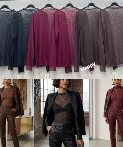 Bluzki Damskie WŁOSKA,Size uni,paczka 6szt, mix kolor