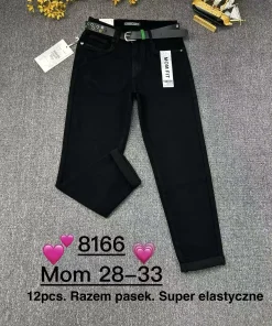 Jeansy Damskie,size 28-33,Paczka 12szt ,1kolor