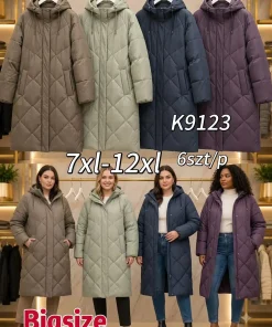 Kurtki damskie,Size 7xl-12xl,paczka 6szt, 1 kolor