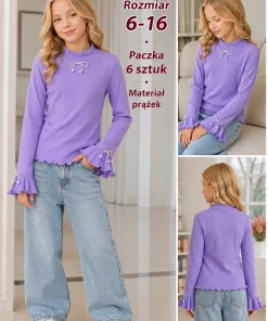 Swetry DZIECIĘCA,size 6-16lat,paczka 6szt, 1 kolor