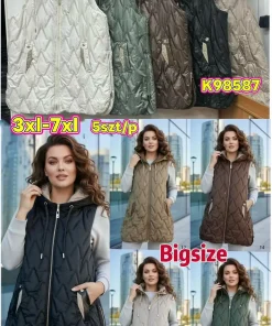 Kamizelki damskie,Size 3-7xl,paczka 5szt, 1 kolor