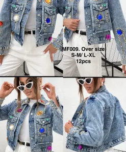 Kurtki Jeansowe Damskie,size s/m-l/xl,paczka 12szt, 1 kolor