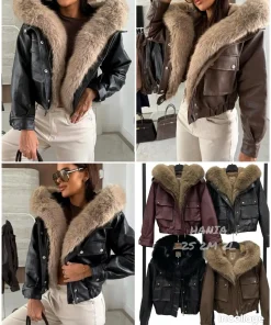 Kurtki skórzane damskie ,size s-l,Paczka 6szt, 1kolor
